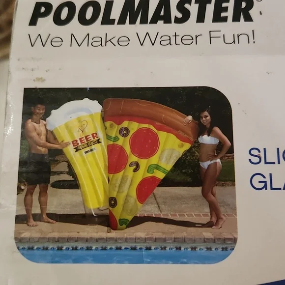 2 pack of pool rafts...1 pizza raft and one beer raft. Still in box, never open - Picture 5 of 6